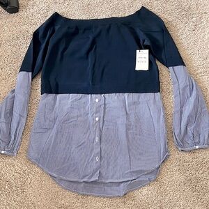 Trouvé off the shoulder long sleeve top